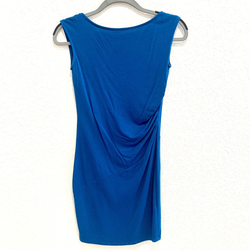 Michael Stars Blue Side-Ruched Pull-on Dress, Size Small